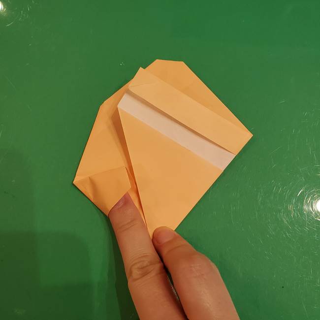 フクロウの折り紙★幼稚園児にも簡単な折り方作り方①折り方(20)