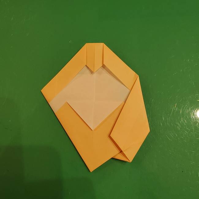 フクロウの折り紙★幼稚園児にも簡単な折り方作り方①折り方(23)