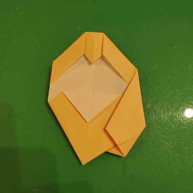 フクロウの折り紙★幼稚園児にも簡単な折り方作り方①折り方(24)