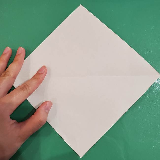 フクロウの折り紙★幼稚園児にも簡単な折り方作り方①折り方(3)