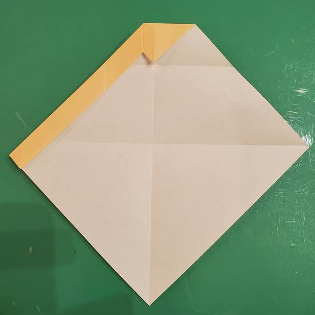 フクロウの折り紙★幼稚園児にも簡単な折り方作り方①折り方(9)