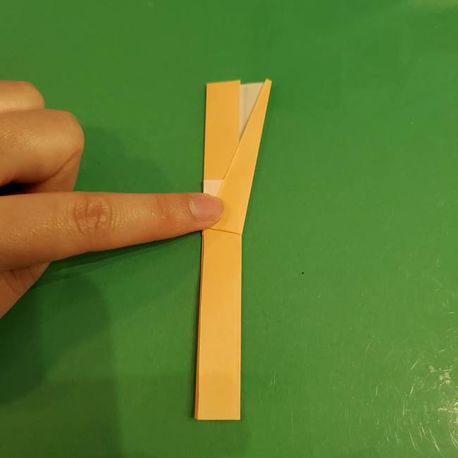 折り紙 餅つき用の杵と臼の折り方作り方①(8)