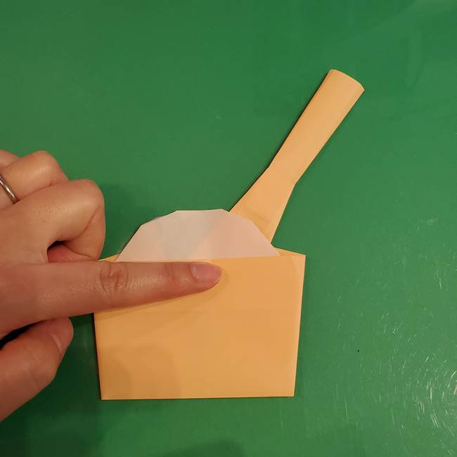 折り紙 餅つき用の杵と臼の折り方作り方②(14)