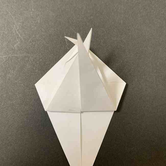 折り紙のオラフの作り方折り方(雪だるまの全身) (22)