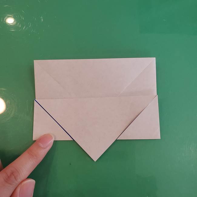 折り紙の箱クジラ(立体)折り方作り方(13)