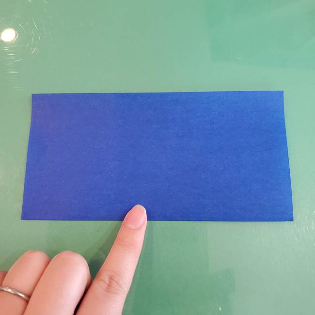折り紙の箱クジラ(立体)折り方作り方①(2)
