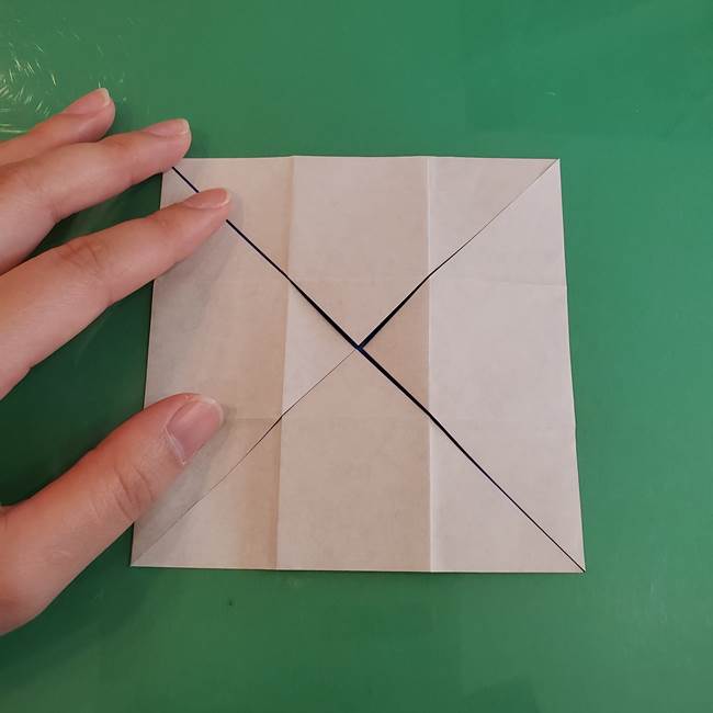 折り紙の箱クジラ(立体)折り方作り方(20)