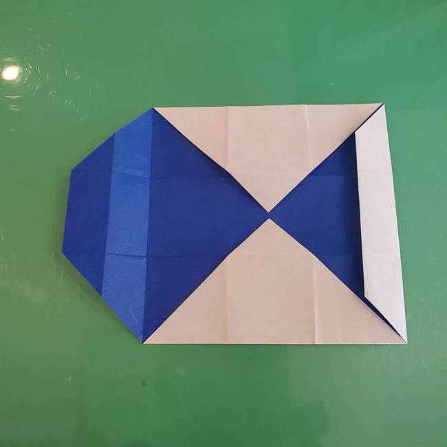 折り紙の箱クジラ(立体)折り方作り方(30)