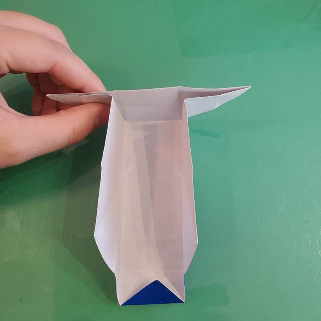 折り紙の箱クジラ(立体)折り方作り方(44)