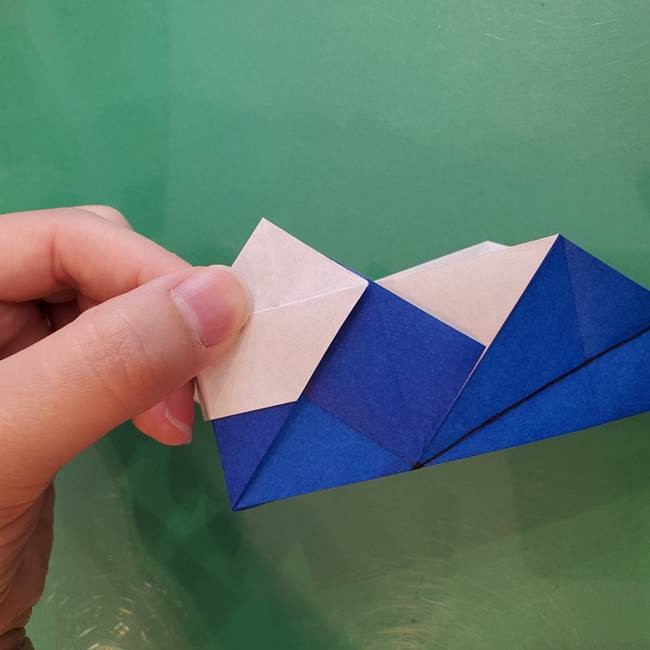 折り紙の箱クジラ(立体)折り方作り方(49)