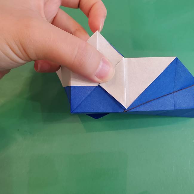 折り紙の箱クジラ(立体)折り方作り方(51)