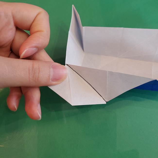 折り紙の箱クジラ(立体)折り方作り方(53)