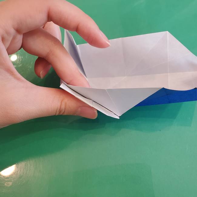 折り紙の箱クジラ(立体)折り方作り方(55)