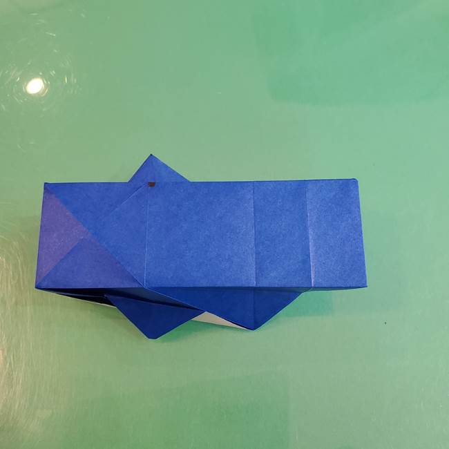 折り紙の箱クジラ(立体)折り方作り方(61)