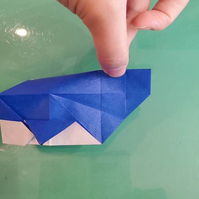 折り紙の箱クジラ(立体)折り方作り方(63)