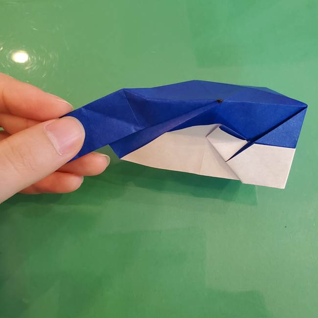折り紙の箱クジラ(立体)折り方作り方(74)