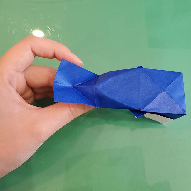 折り紙の箱クジラ(立体)折り方作り方(75)