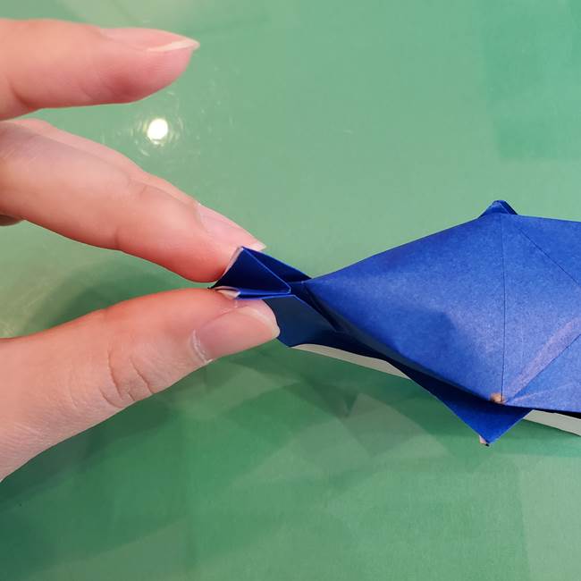 折り紙の箱クジラ(立体)折り方作り方(80)