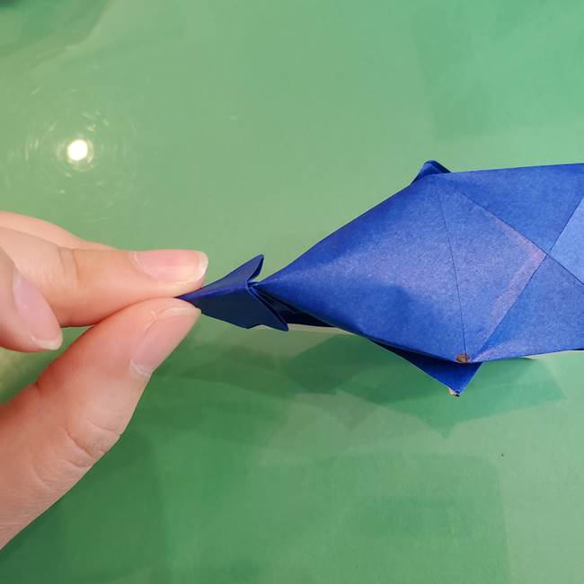 折り紙の箱クジラ(立体)折り方作り方(81)