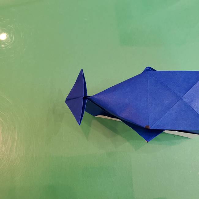 折り紙の箱クジラ(立体)折り方作り方(82)