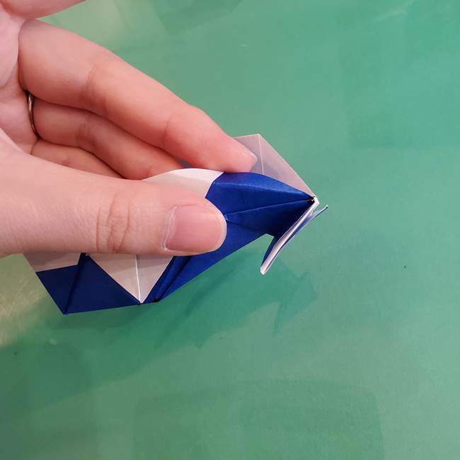 折り紙の箱クジラ(立体)折り方作り方(84)