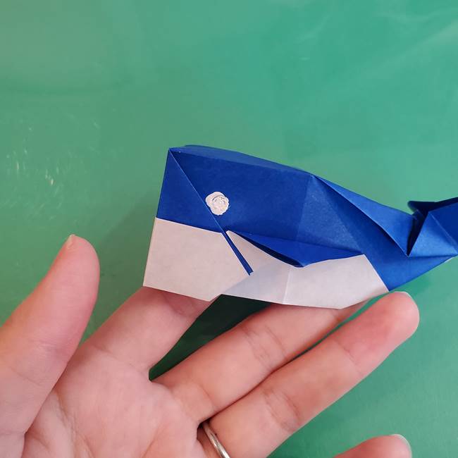 折り紙の箱クジラ②顔の描き方(2)