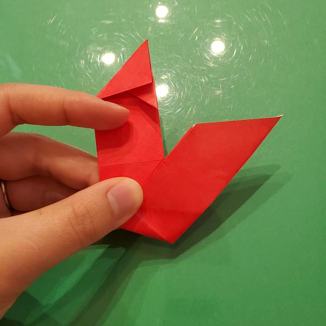 折り紙リスの折り図★立体で難しい折り方作り方①前半(23)