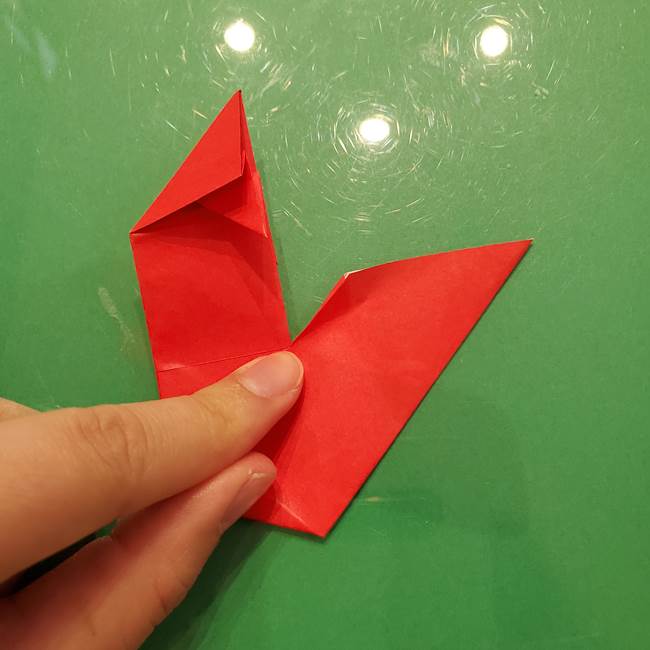 折り紙リスの折り図★立体で難しい折り方作り方①前半(27)