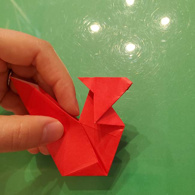 折り紙リスの折り図★立体で難しい折り方作り方②後半(11)
