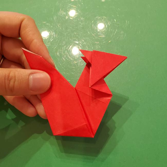 折り紙リスの折り図★立体で難しい折り方作り方②後半(8)