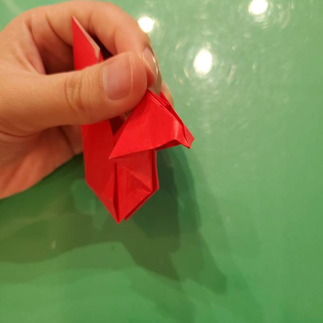 折り紙リスの折り図★立体で難しい折り方作り方②後半(9)