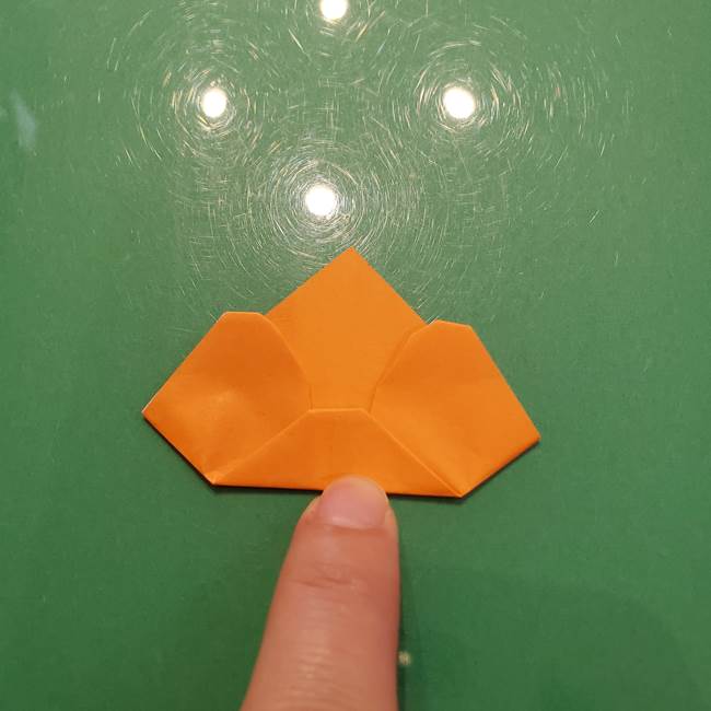 松ぼっくりの折り紙 平面で簡単な作り方折り方①-11