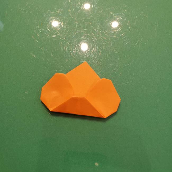 松ぼっくりの折り紙 平面で簡単な作り方折り方①-12