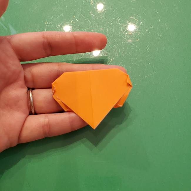松ぼっくりの折り紙 平面で簡単な作り方折り方①-13
