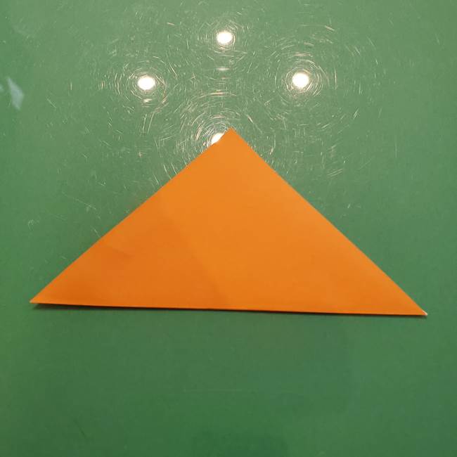 松ぼっくりの折り紙 平面で簡単な作り方折り方①-2