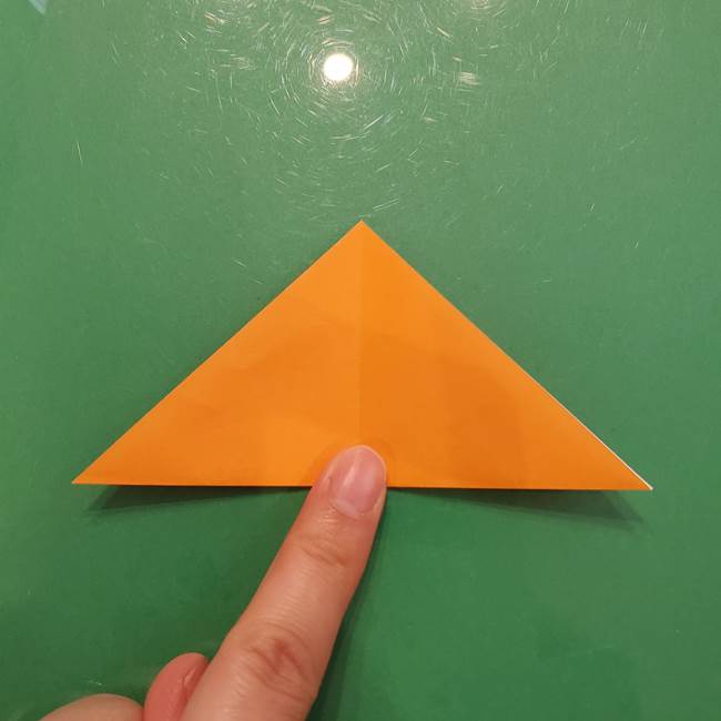 松ぼっくりの折り紙 平面で簡単な作り方折り方①-4