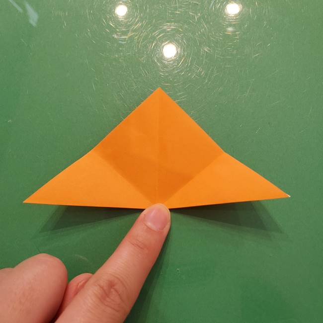 松ぼっくりの折り紙 平面で簡単な作り方折り方①-6