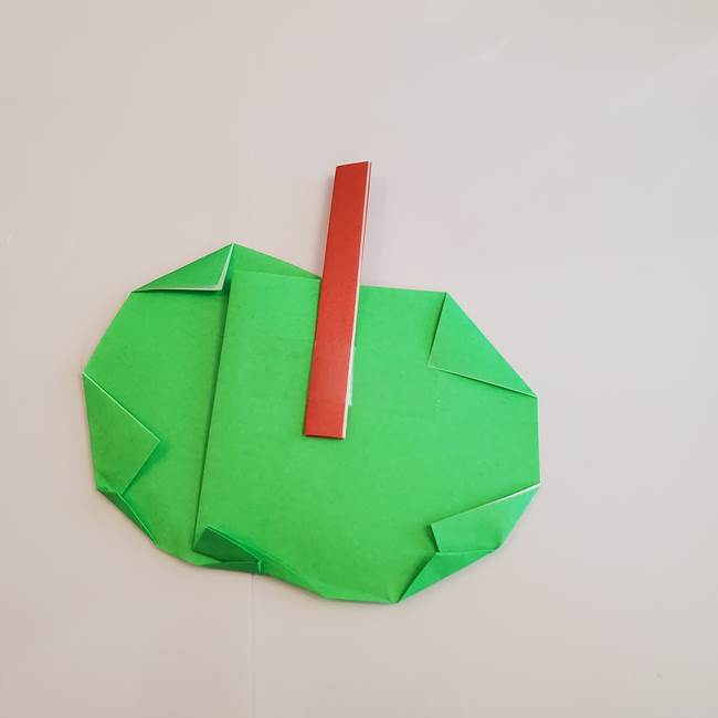 梨の折り紙 簡単な折り方作り方②ヘタ(6)