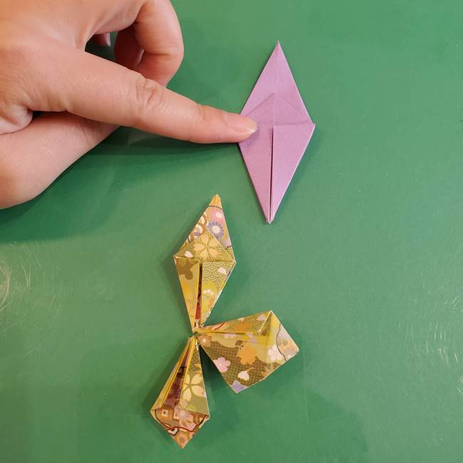 連鶴 稲妻の折り方作り方②折り紙を折っていく(14)