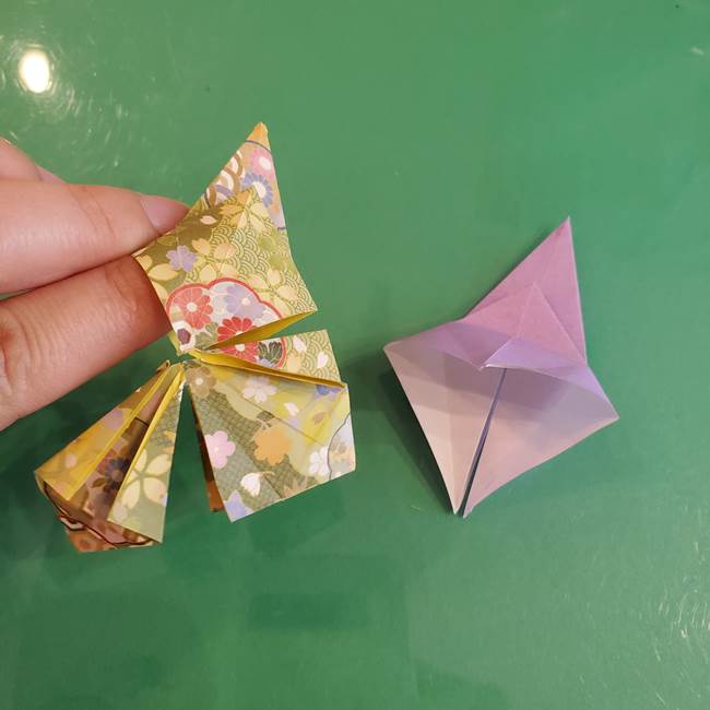 連鶴 稲妻の折り方作り方②折り紙を折っていく(15)