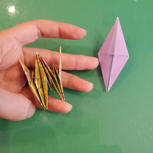 連鶴 稲妻の折り方作り方②折り紙を折っていく(19)