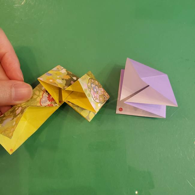 連鶴 稲妻の折り方作り方②折り紙を折っていく(4)