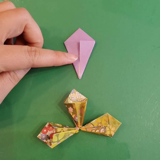 連鶴 稲妻の折り方作り方②折り紙を折っていく(8)