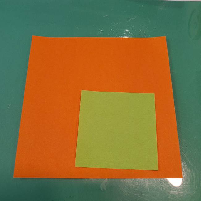 かぼちゃの折り紙 立体で難しいジャックオーランタン☆用意するもの(1)