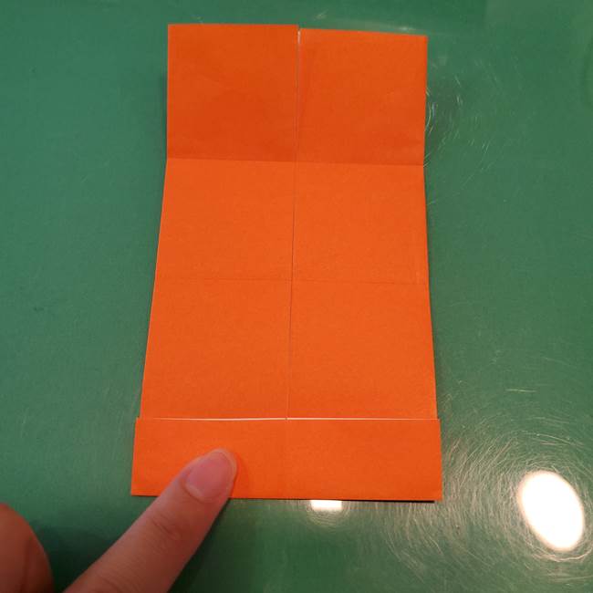 かぼちゃの折り紙 立体で難しいジャックオーランタンの折り方作り方①折り筋(10)