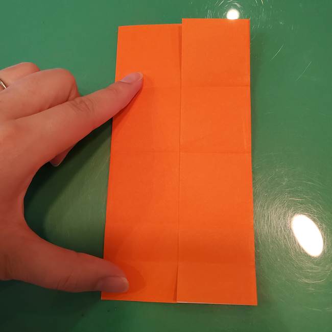 かぼちゃの折り紙 立体で難しいジャックオーランタンの折り方作り方①折り筋(11)