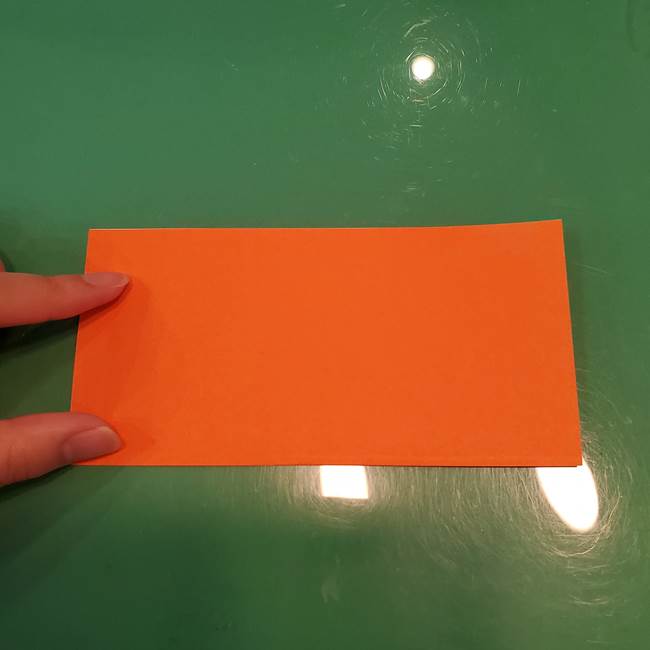 かぼちゃの折り紙 立体で難しいジャックオーランタンの折り方作り方①折り筋(2)