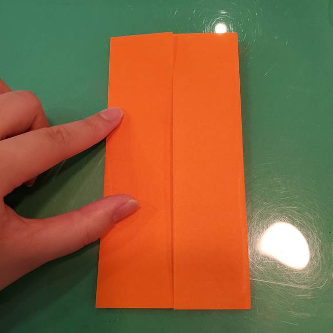 かぼちゃの折り紙 立体で難しいジャックオーランタンの折り方作り方①折り筋(5)