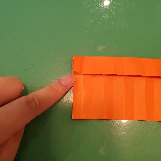 かぼちゃの折り紙 立体で難しいジャックオーランタンの折り方作り方②折る(2)