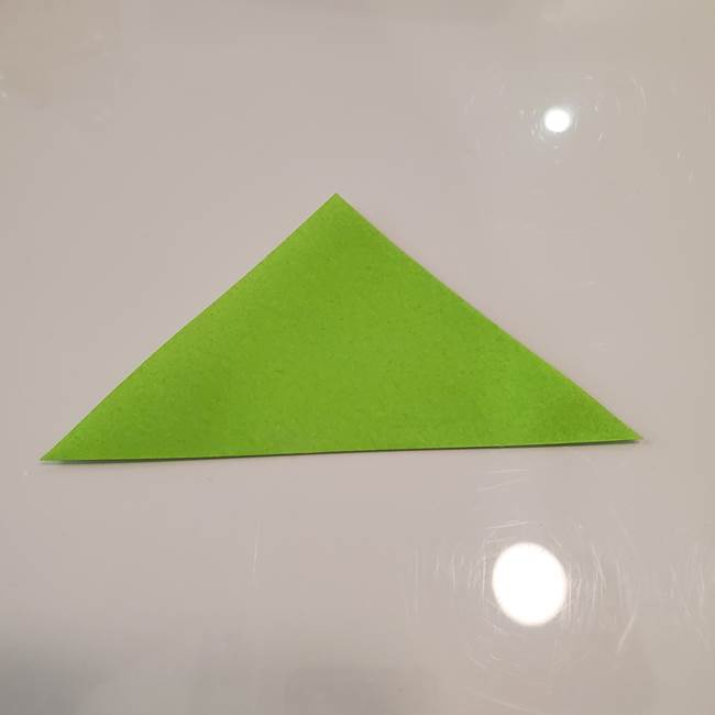 かぼちゃの折り紙 立体で難しいジャックオーランタンの折り方作り方③へた(2)